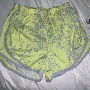 Yellow printed Nike shorts